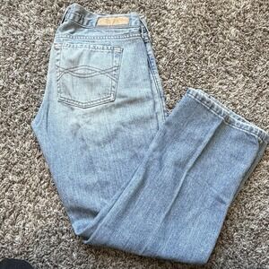 RARE Abercrombie Capri Jeans Womens 6 Vintage Y2K Cropped Light Wash Denim